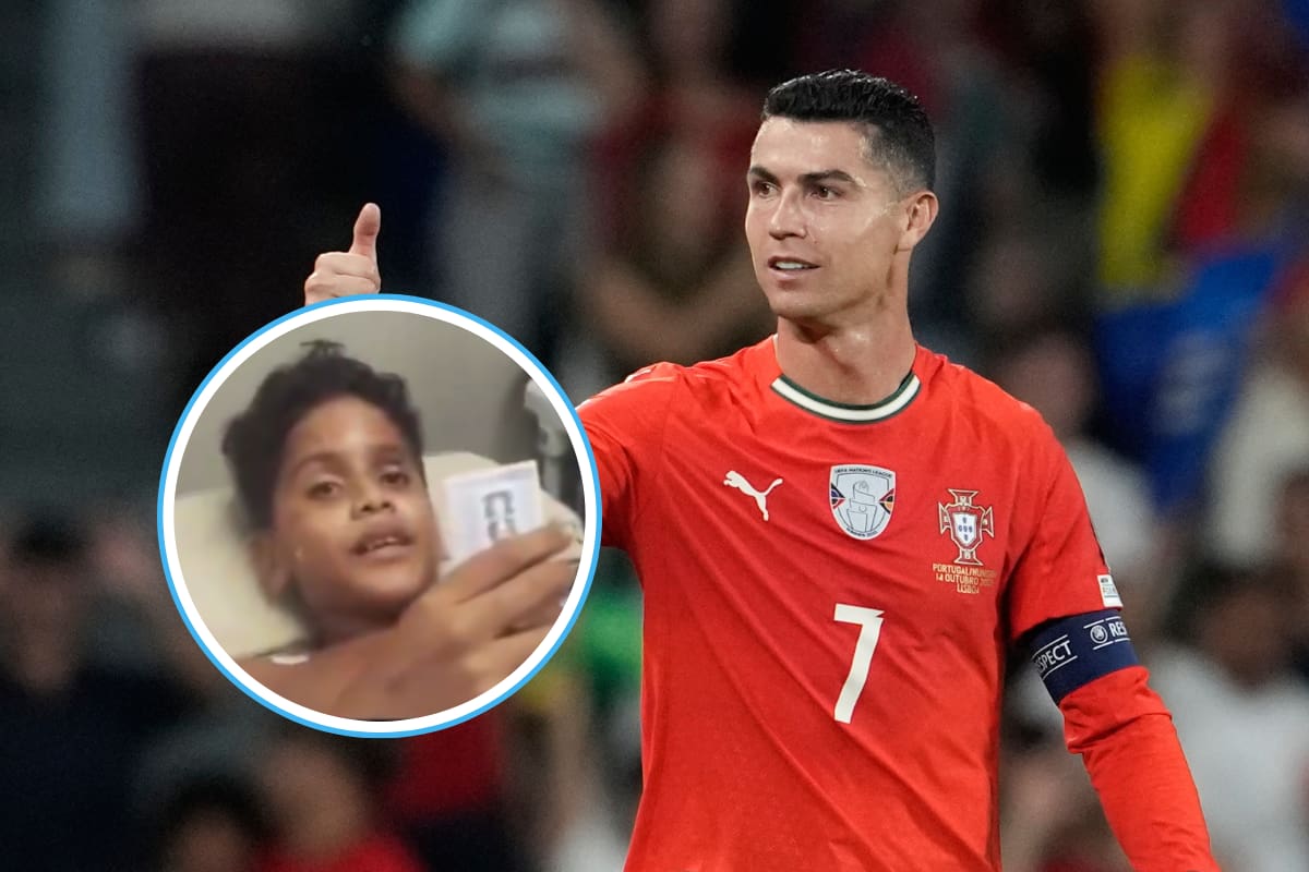 Cristiano Ronaldo cumple el sueño de Andrés, el niño que perdió a su familia en los terremotos de Venezuela