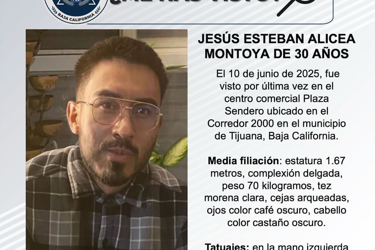 Se busca a Jesús Esteban Alicea Montoya de 30 años de edad