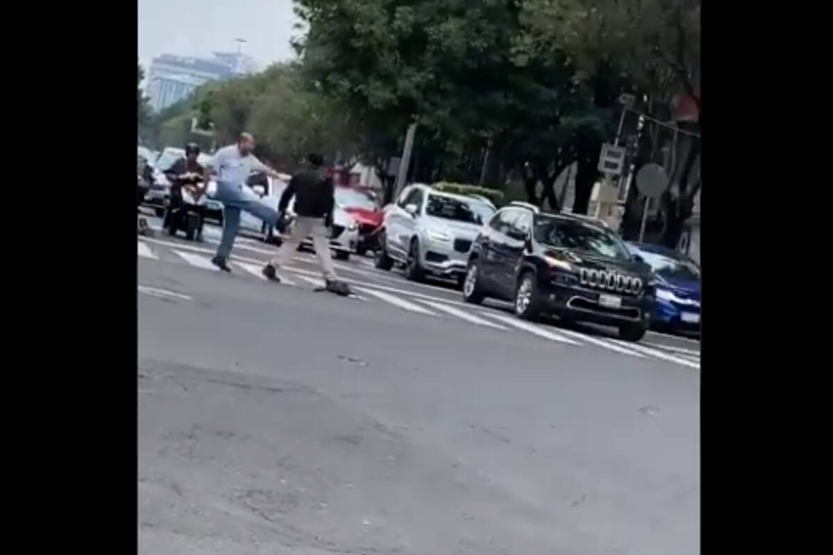 Hay video de la pelea de Don Uber con el motociclista