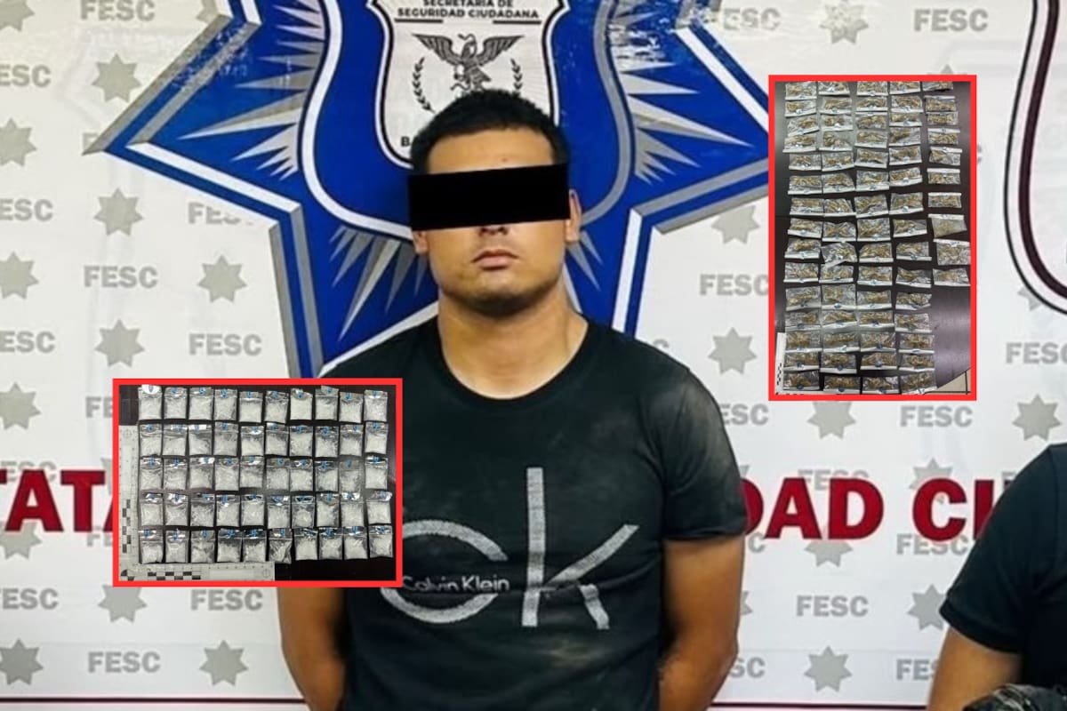 Capturan a presunto sicario de grupo criminal con droga y carro robado en el Valle de Mexicali