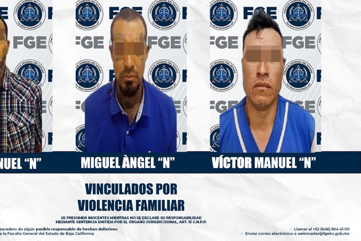 Procesan a tres hombres por violencia familiar en el valle de Mexicali
