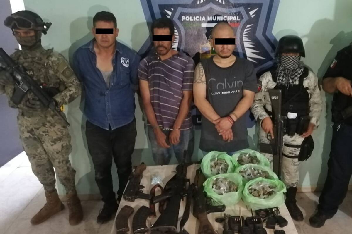 Capturan a tres presuntos sicarios tras intensa persecución en Valle del Yaqui