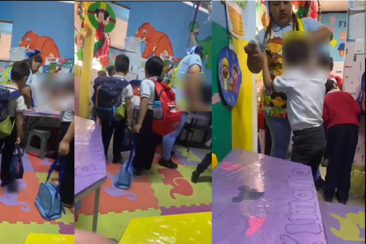 Captan a profesora agrediendo a niños de centro educativo en Edomex; autoridades investigan y escuela opera sin registro
