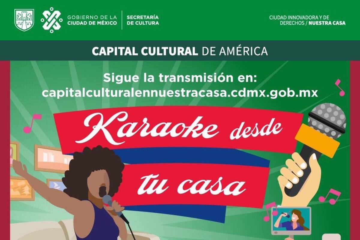 Karaoke virtual ofrece la Secretaría de Cultura durante la cuarentena
