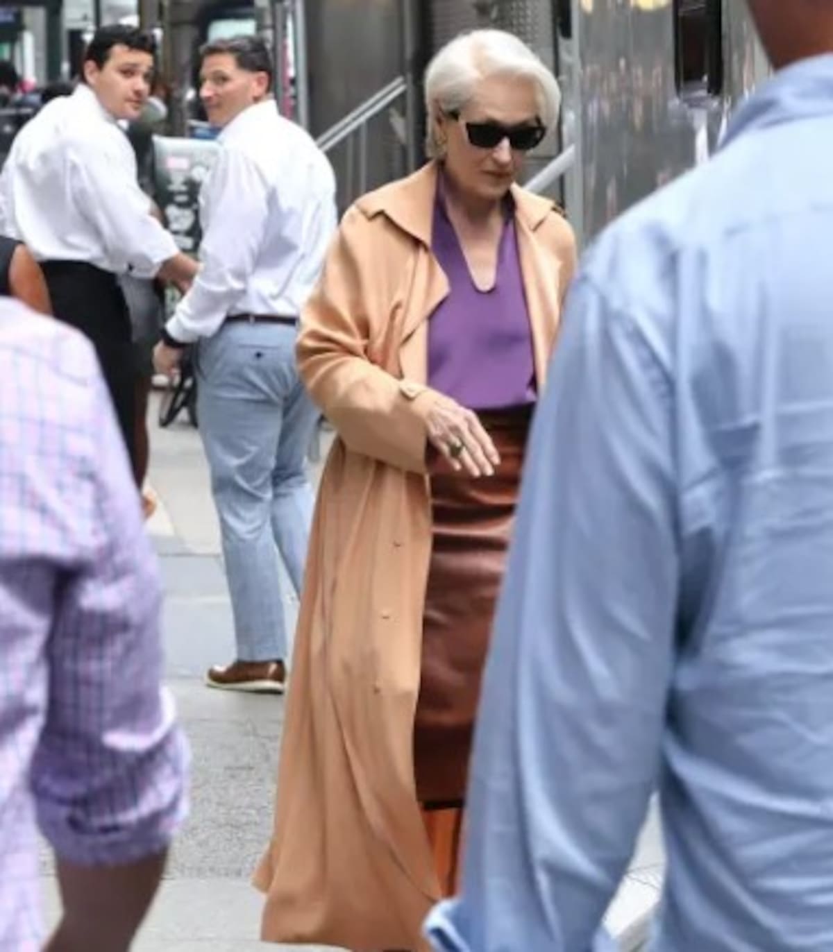 Meryl Streep roba miradas durante el rodaje / PageSix