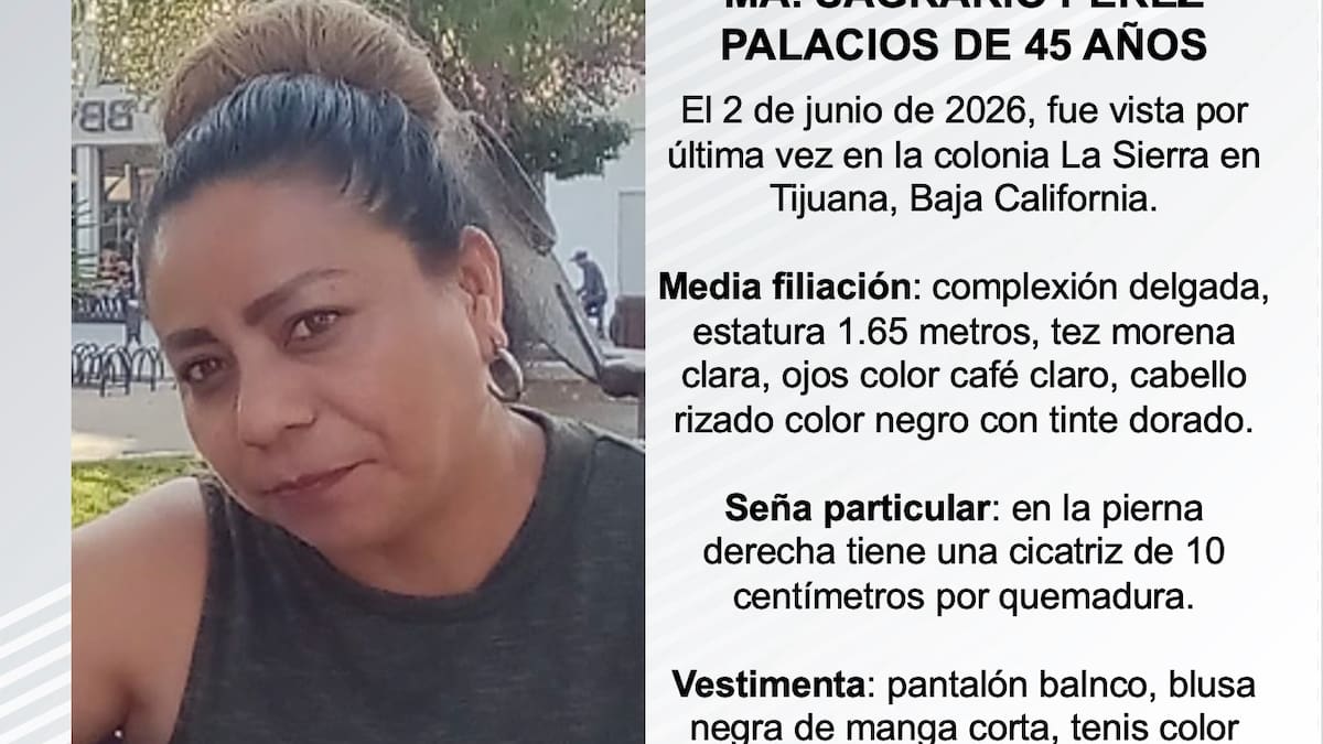 Se busca Ma. Sagrario Pérez Palacios de 45 años de edad