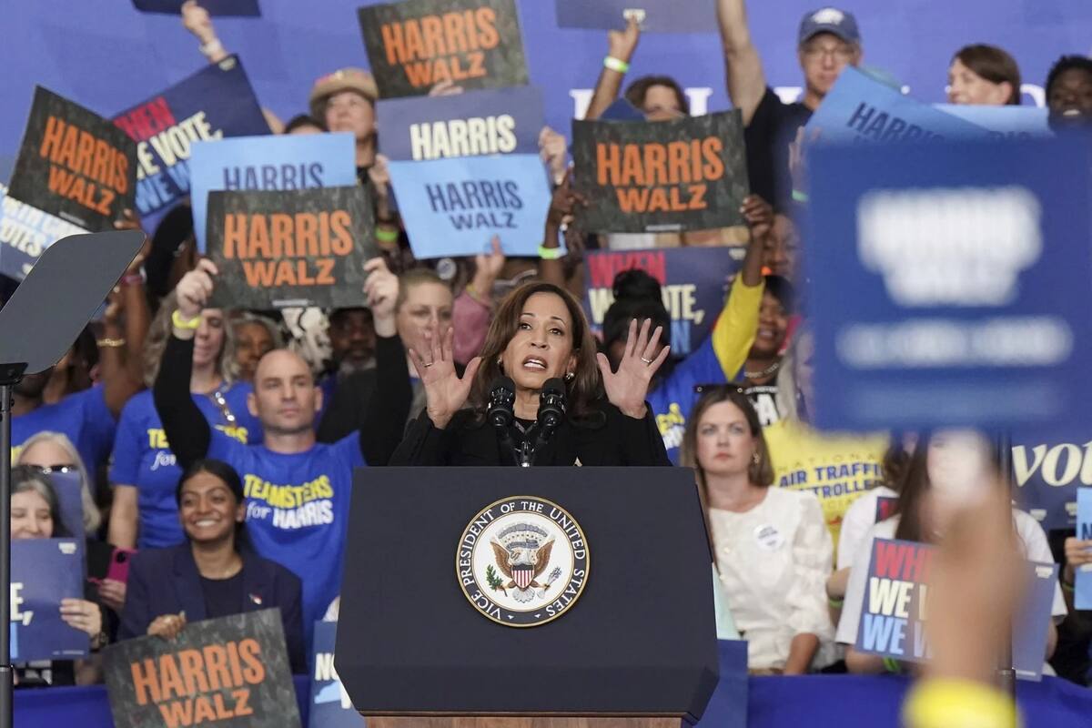 Kamala Harris se deslinda de las palabras de Joe Biden. | Crédito: AP