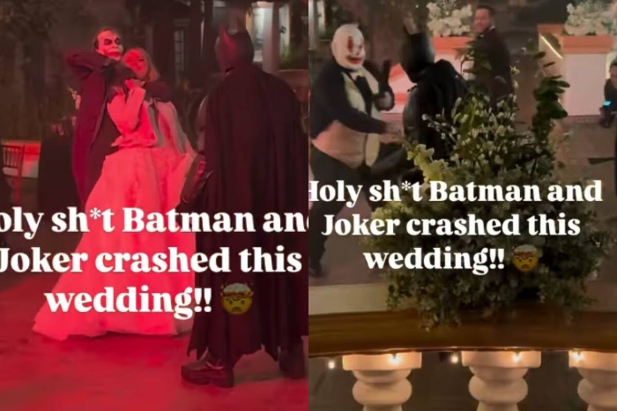 “El Joker amenaza a la novia con cuchillo”: Boda se vuelve viral por incluir actores de Batman y el Joker en su celebración