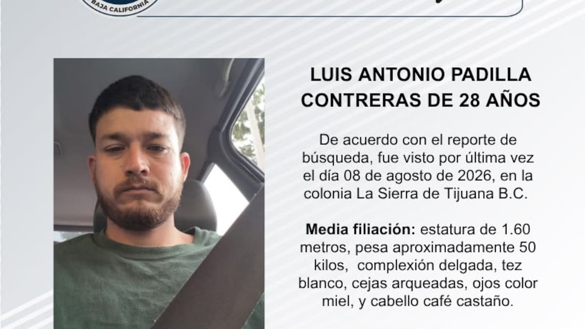Se busca Luis Antonio Padilla Contreras de 28 años