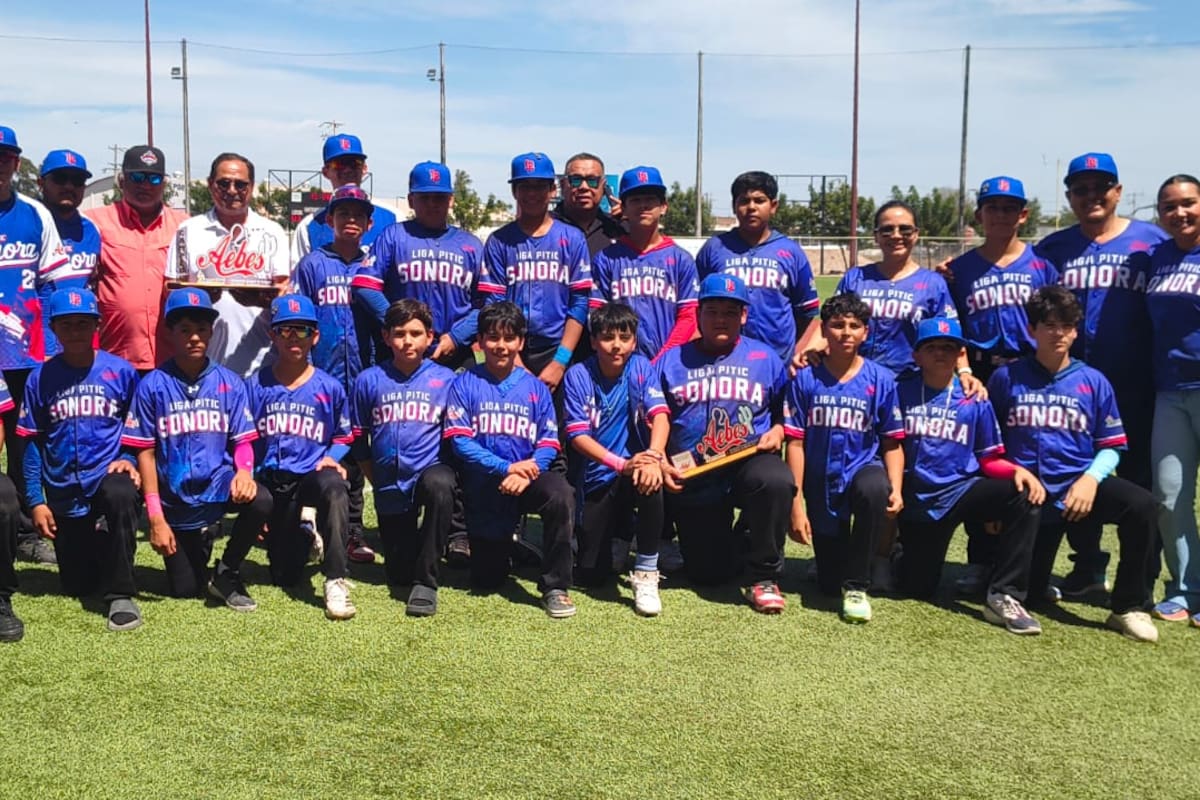Logra Liga Pitic título en Nacional de Beisbol Nones 13 Años