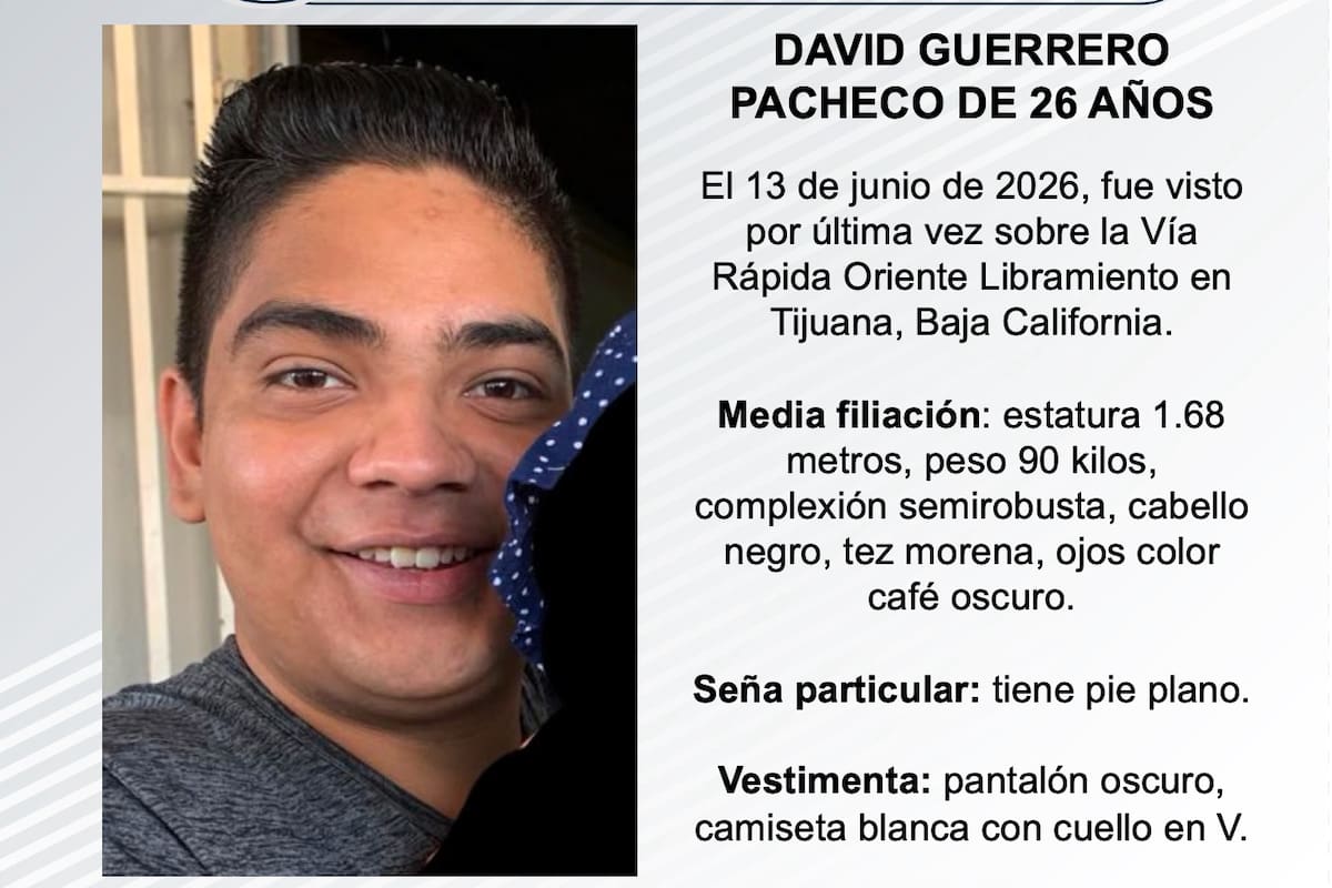 Se busca David Guerrero Pacheco de 26 años