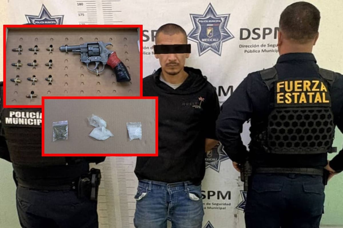 Lo atrapan armado y con droga en la colonia Constitución
