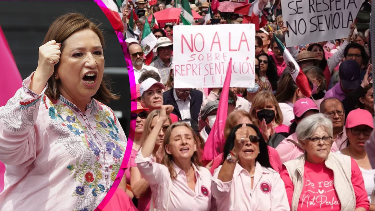 Nueva protesta de la ‘Marea Rosa’, asistió Xóchitl Gálvez. Foto: Especial