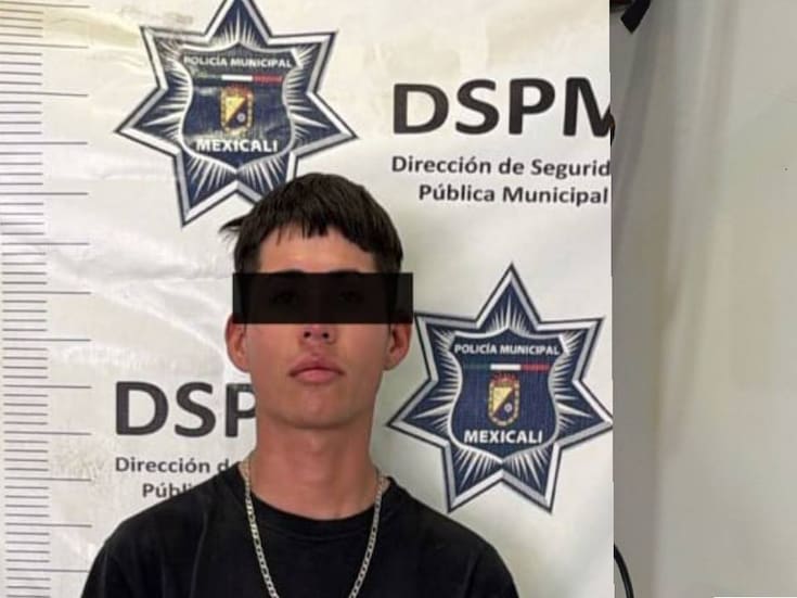 Detienen a sujeto con orden de aprehensión mientras espiaba un comercio en Sol de Puebla en Mexicali