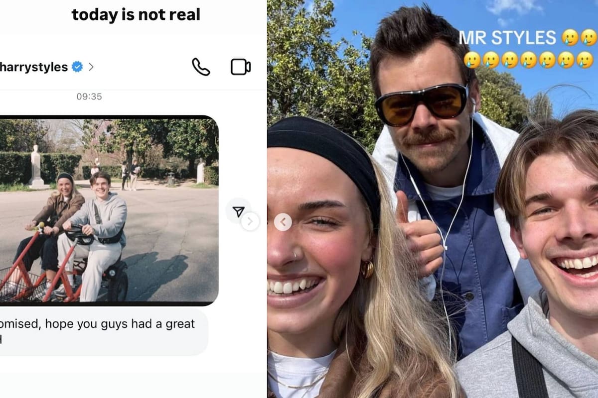 Harry Styles toma fotografía a fanáticos y se las manda por Instagram