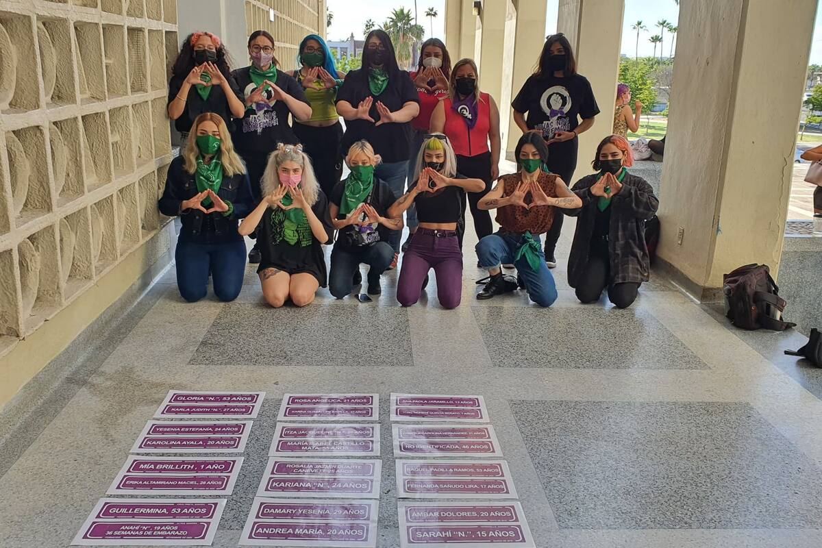 Colectivos feministas recuerdan a mujeres asesinadas en Hermosillo