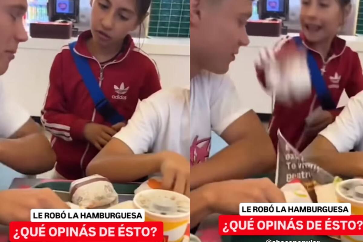 “Así se forman los delincuentes”: Niña que pedía dinero roba una hamburguesa en un restaurante y causa indignación