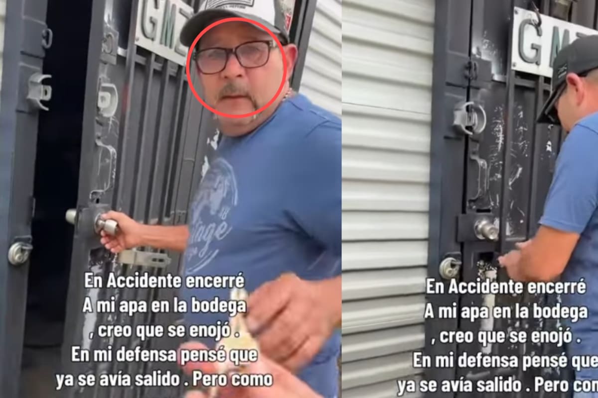 “No me vas a matar, mira, estoy temblando; puro batallar”: Joven encierra por accidente a su padre en una bodega y se vuelve viral en redes