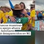 “Qué bonito detalle”: Madres buscadoras afuera del Estadio Monterrey son reconfortadas por aficionados suecos que pasaban por el lugar.