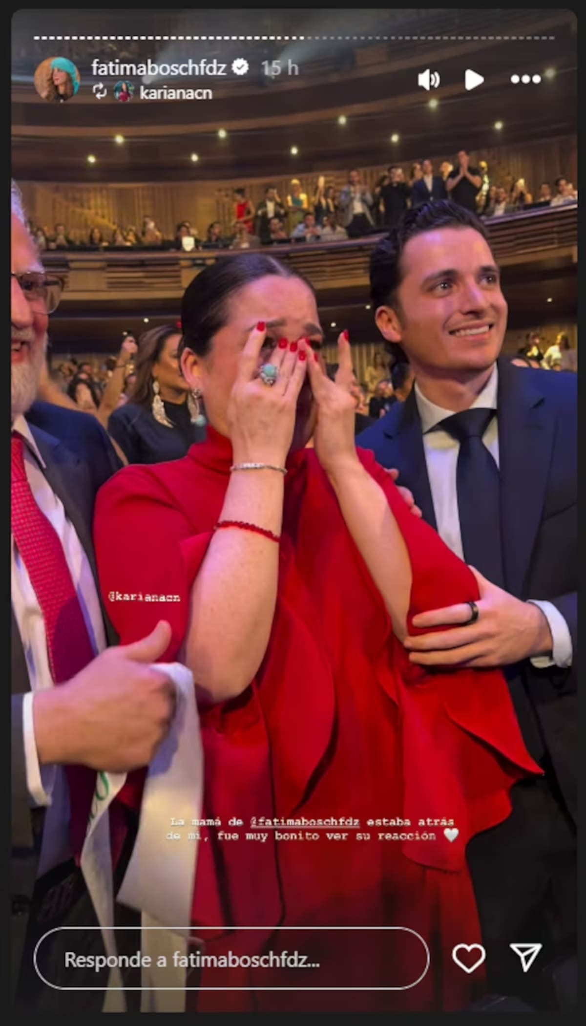 Vanessa Fernández, madre de Fátima Bosch, apoyando a su hija en Miss Universe México 2025.