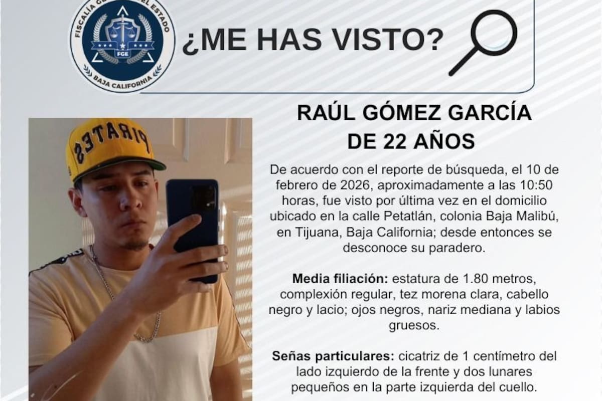 Se busca a Raúl Gómez García, de 22 años de edad