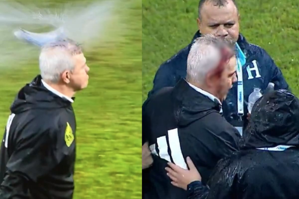 VIDEO | Javier Aguirre es agredido con una lata de cerveza en la derrota de México en Honduras