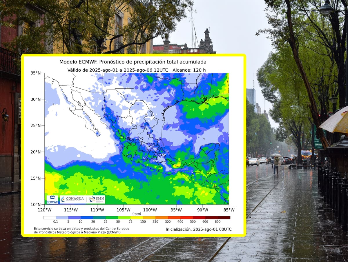 Para el sábado 02 y domingo 03 de agosto de 2025, el SMN prevé lluvias intensas en diversos puntos de México debido a fenómenos como el monzón mexicano, circulación ciclónica y ondas tropicales.