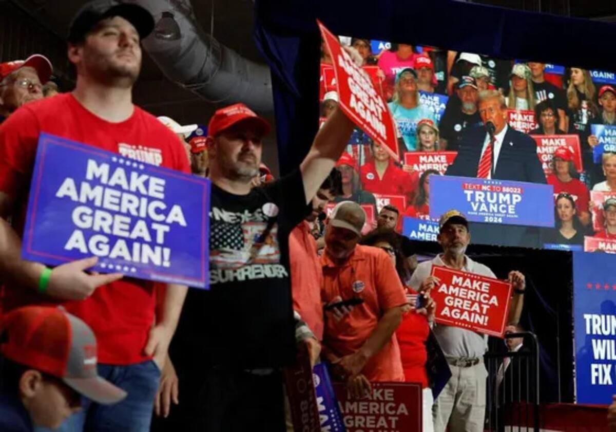 "Make America Great Again". En las elecciones de EU, el voto masculino muestra una clara inclinación hacia el candidato republicano.
