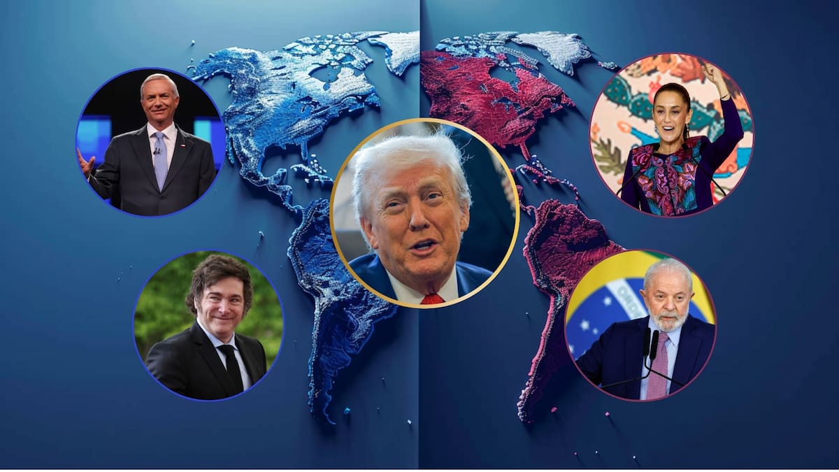 El regreso de Donald Trump, el avance de fuerzas de derecha, economías frágiles y niveles récord de violencia marcan un cierre de año complejo para la región. (Reuters/Canva)