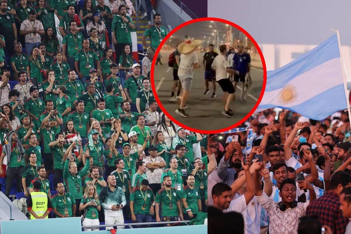 Aficionados de México y Argentina se agarran a golpes en las calles de Qatar previo al partido