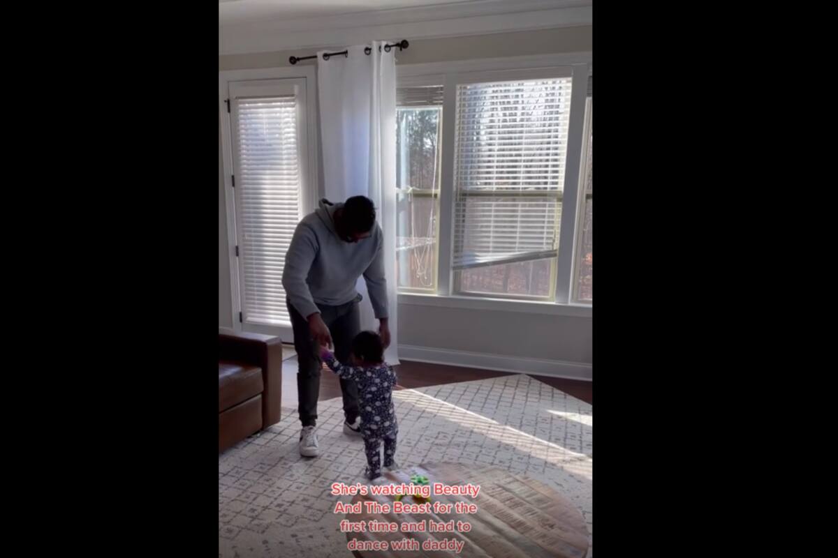 VIRAL TIKTOK: Niña ve por primera vez 'La Bella y la Bestia' y recrea baile con su papá