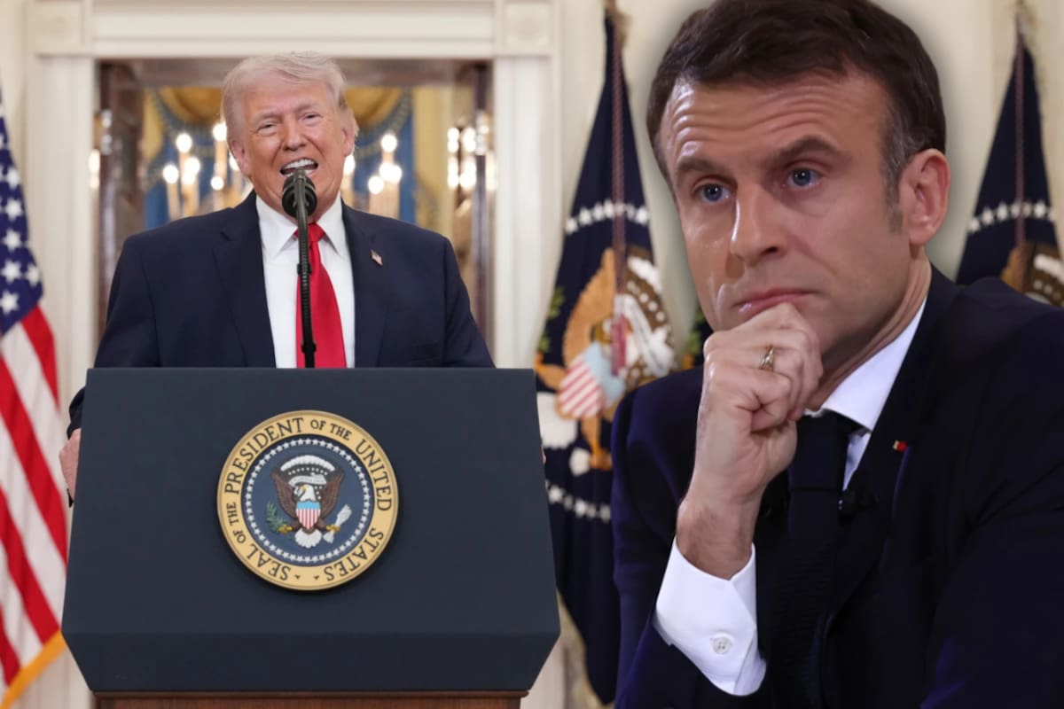 Trump se mofa de Macron y menciona el video viral donde su esposa Brigitte le da una bofetada