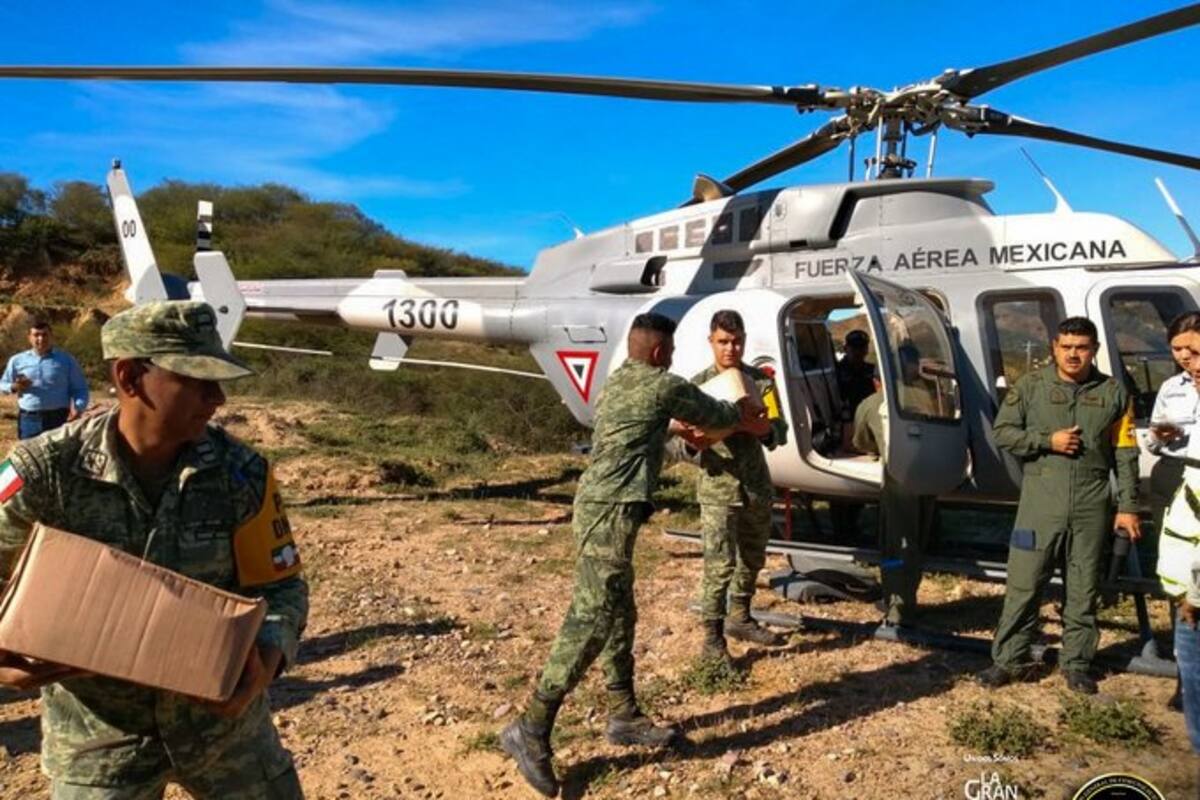 Sedena realiza entrega de víveres a población afectada por lluvias en Durango