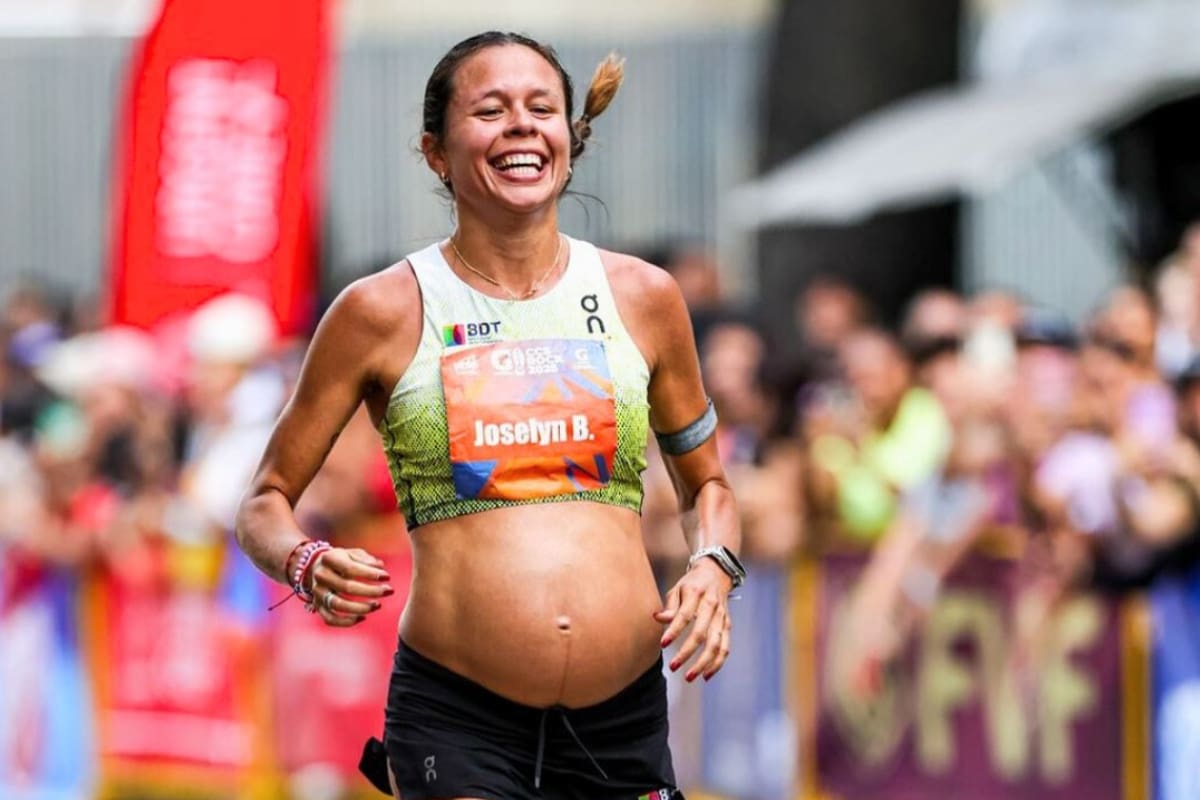 Joselyn Brea, atleta venezolana, completó una carrera de 10km con 7 meses de embarazo