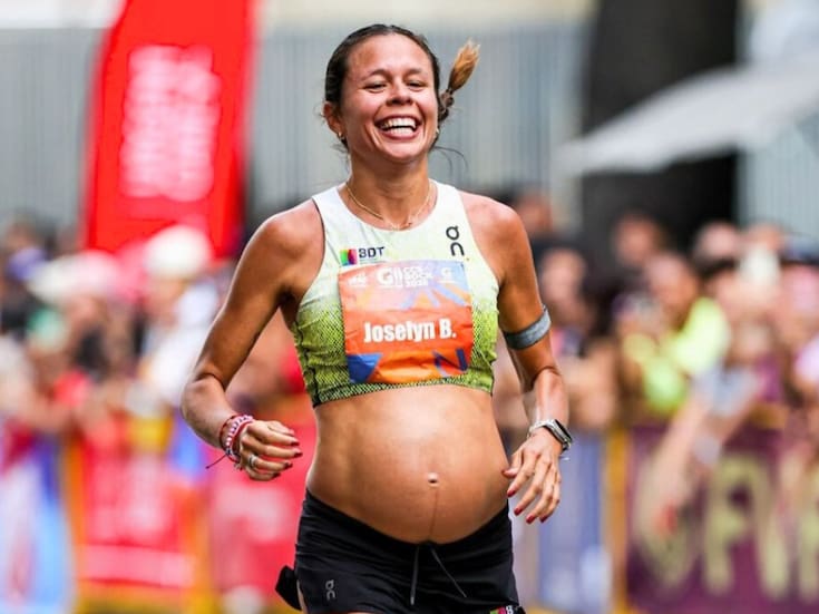 Joselyn Brea, atleta venezolana, completó una carrera de 10km con 7 meses de embarazo
