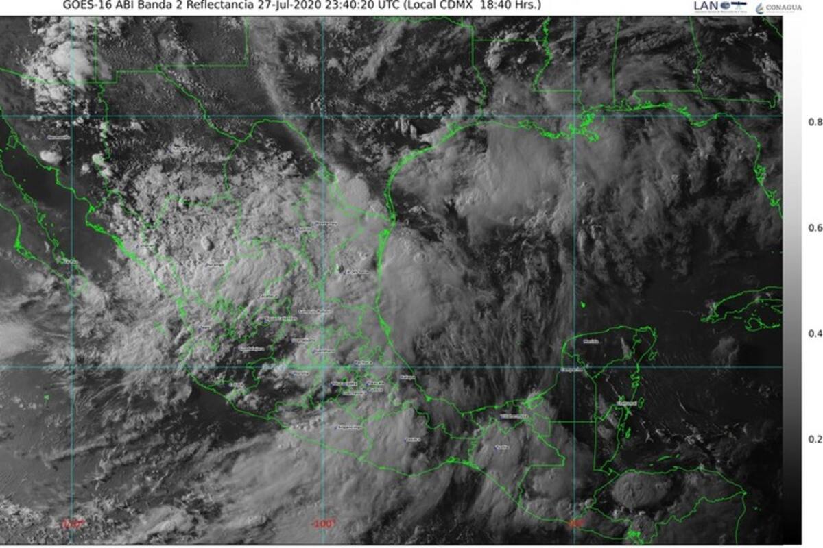 Clima: Remanentes de "Hanna" favorecerán lluvias de fuertes a intensas en el Norte, Noreste y Centro de México
