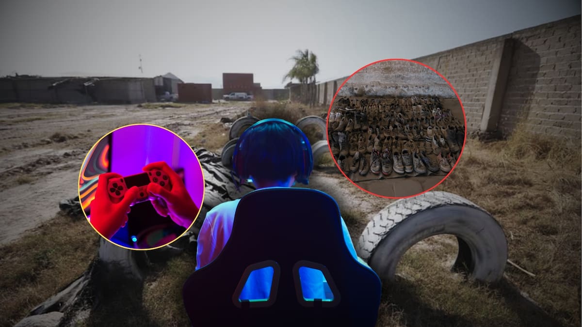 El crimen organizado recluta jóvenes a través de videojuegos en línea y redes sociales. Foto: Especial (Ilustrativas de Canva e imágenes de la Fiscalía de Jalisco sobre los campos de reclutamiento del narco)