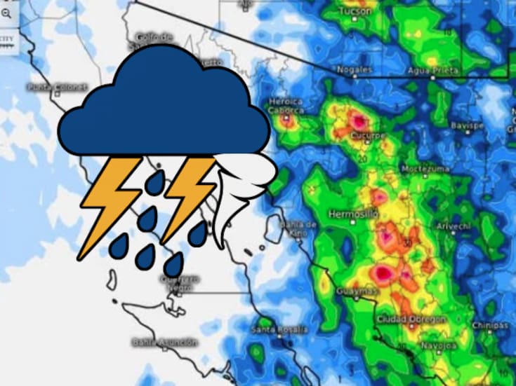 Tormentas eléctricas, vientos fuertes y vigilancia ciclónica: Protección Civil alerta por condiciones extremas en Sonora