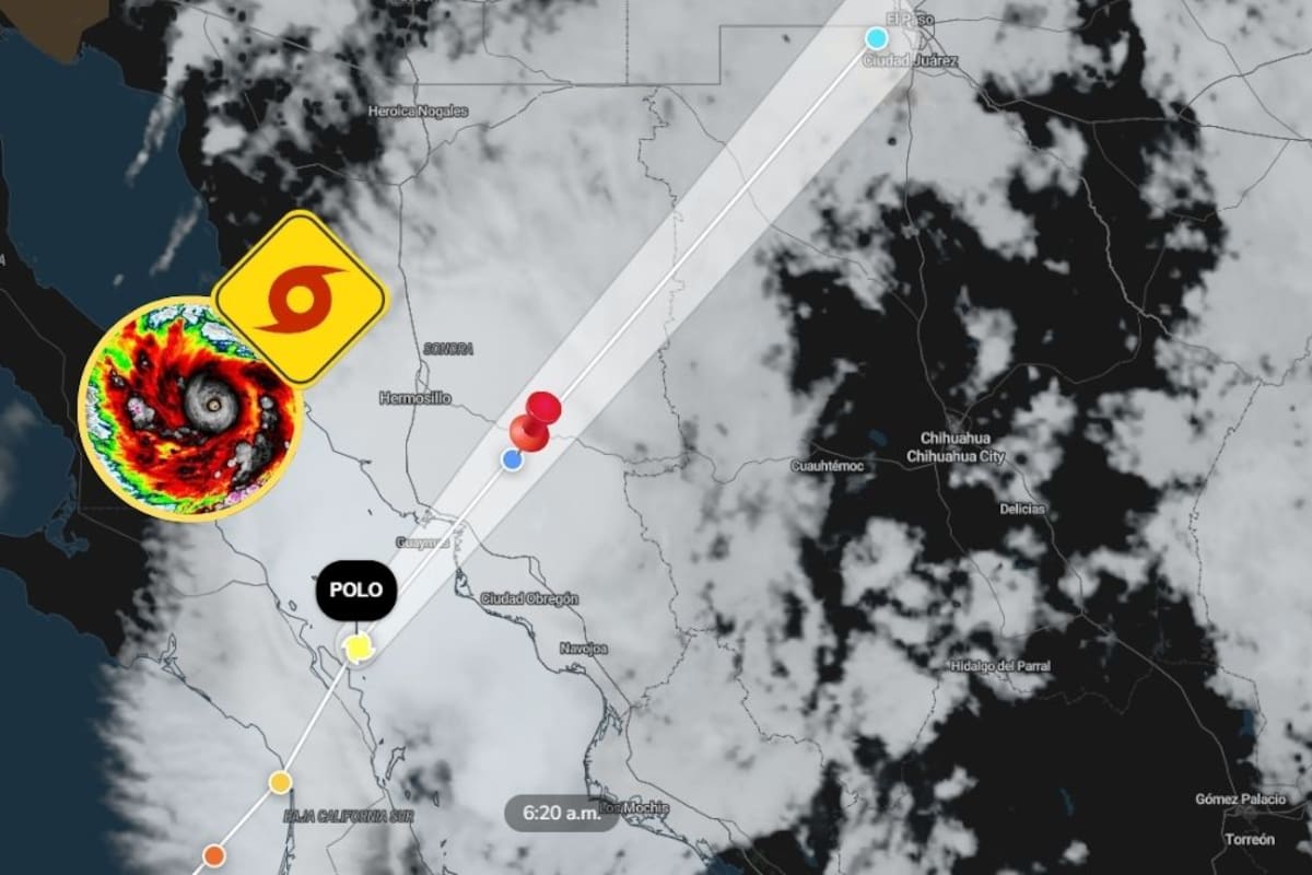 Huracán Polo ya está frente a Sonora y entra en fase de impacto: ciclón categoría 1 llega con lluvias torrenciales, viento fuerte, oleaje de hasta 6 metros y riesgo de inundaciones este martes