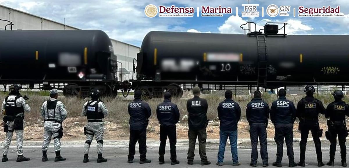 Decomiso de sombustible en Coahuila.