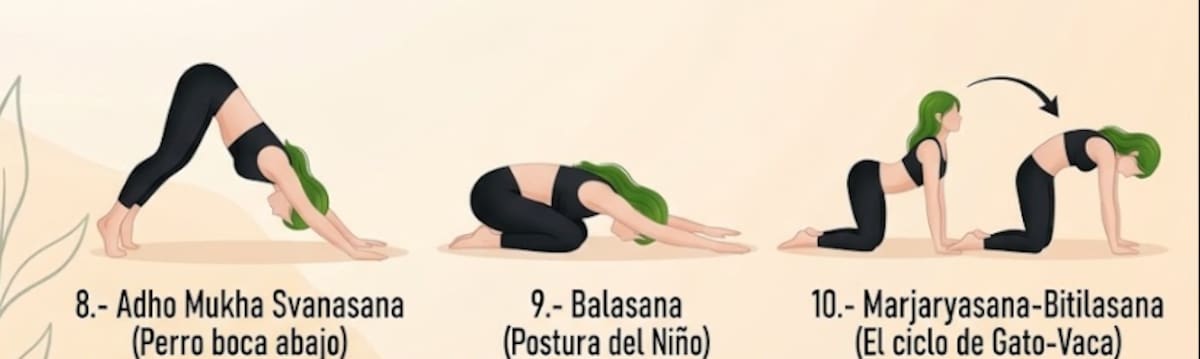 Posturas de yoga. Foto: Especial