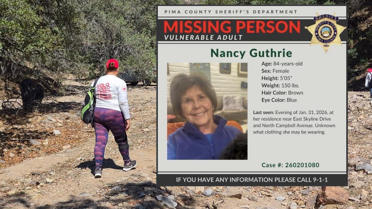 Caso Nancy Guthrie: tras rumores sobre su posible ubicación en Nogales, colectivo pide no difundir información no confirmada y realizará nueva búsqueda en zona Mariposa