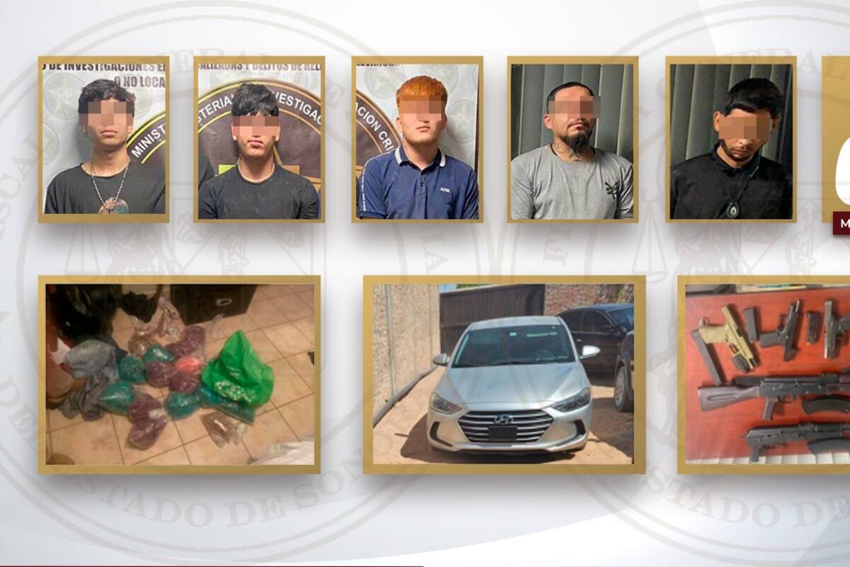 Desmantelan célula delictiva en SLRC; aseguran armas, droga y vehículos robados