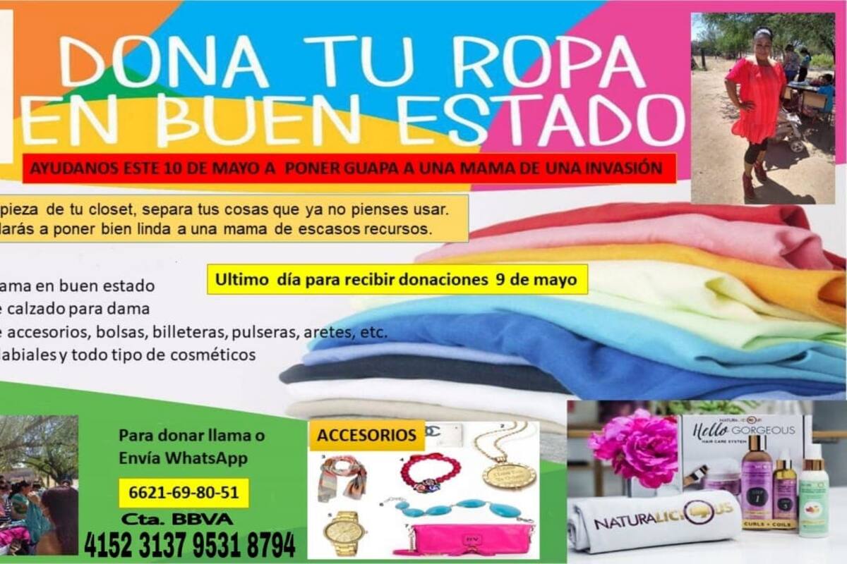 Hermosillo: Solicitan donativos para el evento del Día de las Madres para mujeres de colonias marginadas