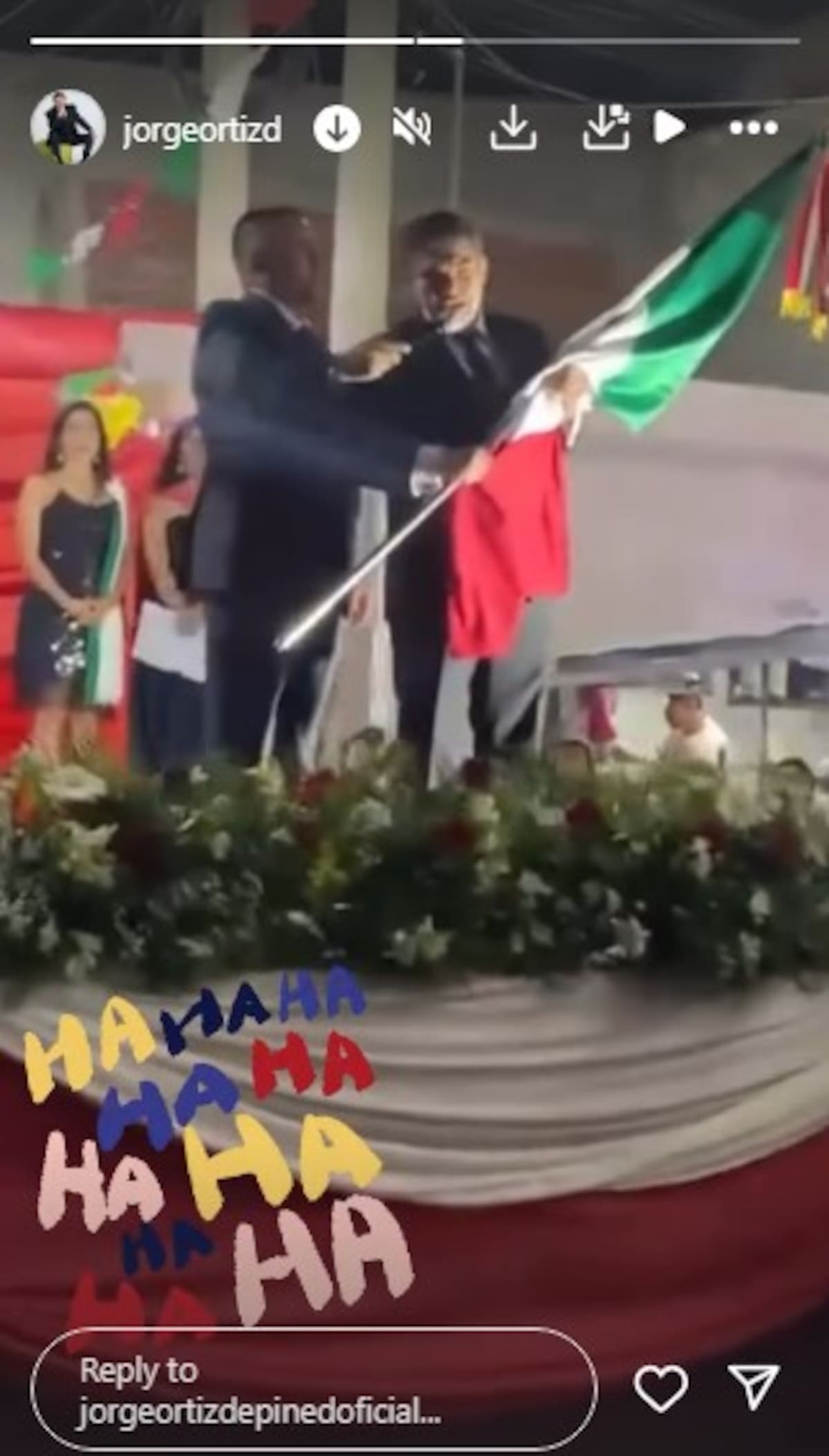 El actor reaccionó a quienes gritaron "Josefa Ortiz de Pinedo" durante el grito de independencia / Instagram @jorgeortizdepinedoficial