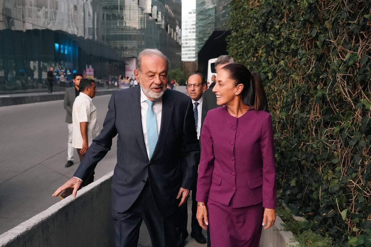 Claudia Sheinbaum se encuentra con Carlos Slim en el Museo Soumaya