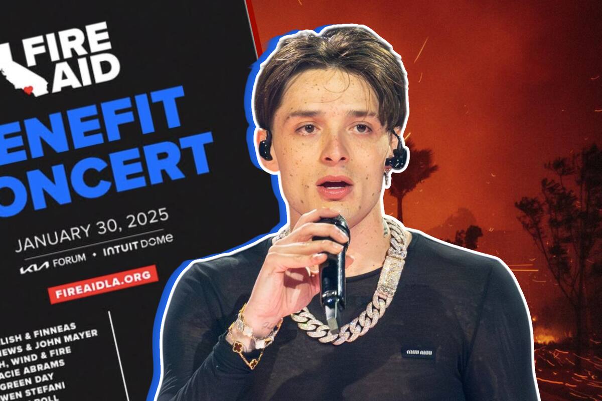 Peso Pluma se une a Lady Gaga y Billie Eilish en Concierto FireAid para apoyar a damnificados en Los Ángeles