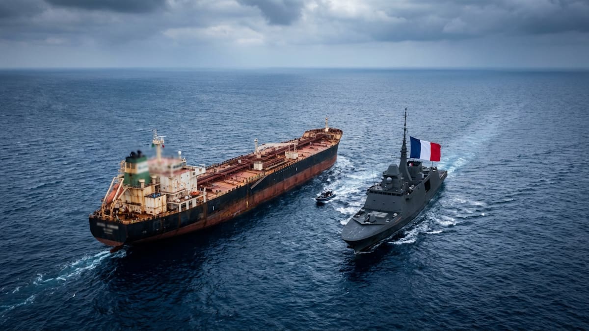 La Marina francesa mantiene la vigilancia en el Mediterráneo para evitar que buques bajo sospecha evadan las sanciones internacionales. (Foto: Ilustrativa hecha con IA)
