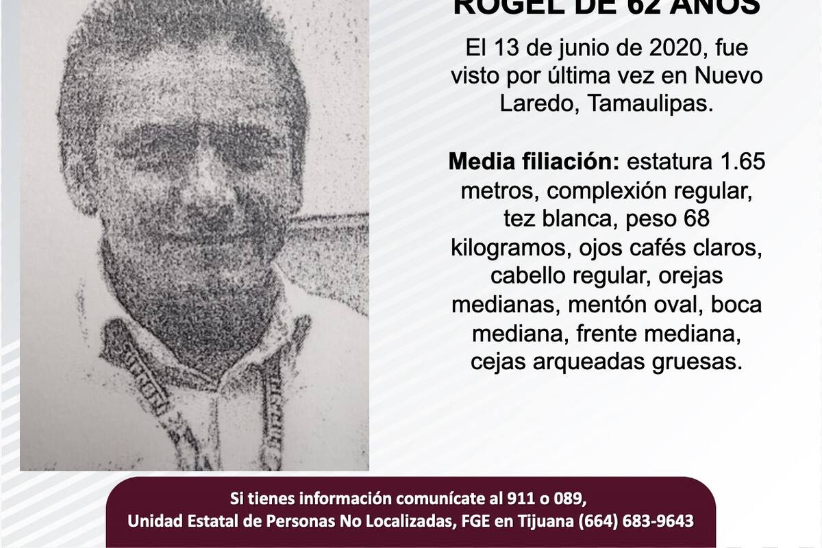 Se busca a Nicolás Domínguez Rogel de 62 años de edad