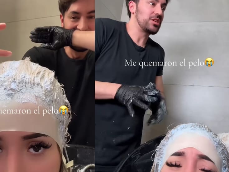 “Le terminó dando unos manotazos al estilista”: Mujer graba el momento exacto en que le queman el cabello en la peluquería